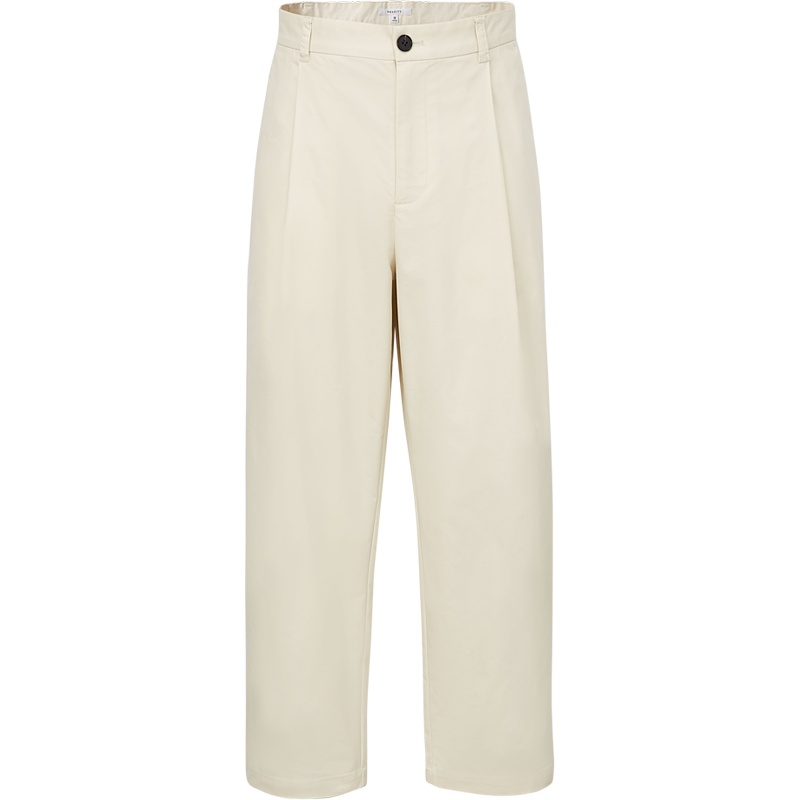 [1件5折价:105]MECITY男装2021夏季新款纯色时尚舒适直筒单粒扣九分裤休闲裤男