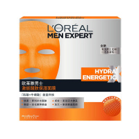 欧莱雅(LOREAL)男士激能醒肤保湿面膜 30ml*5片 面贴膜 滋润营养;保湿补水 L'OREAL