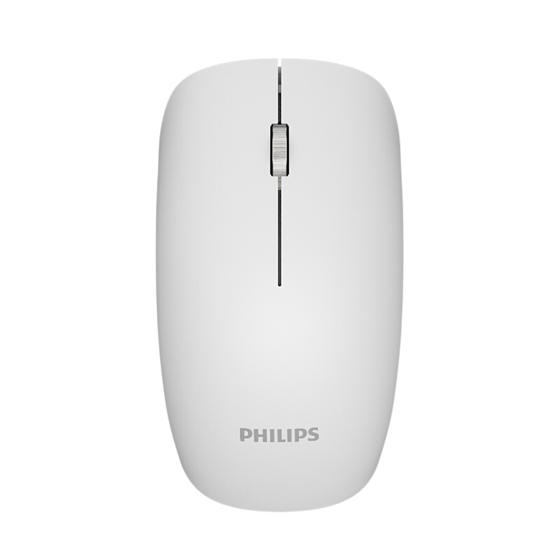 飞利浦 PHILIPS SPK7424WSC 鼠标办公鼠标 静音鼠标 充电鼠标 金属滚轮 白色 1600dpi