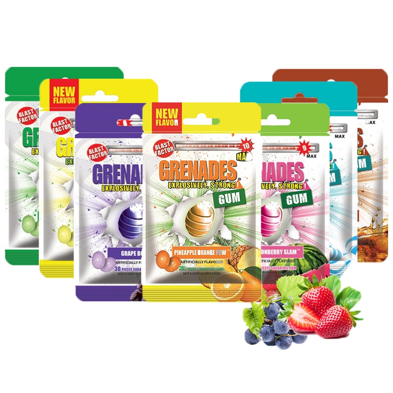 歌雷呐超强薄荷口香糖60G*2包 可乐爆炸薄荷10级水果爆炸口香糖网红 十级冰雹爆爽爆炸薄荷糖