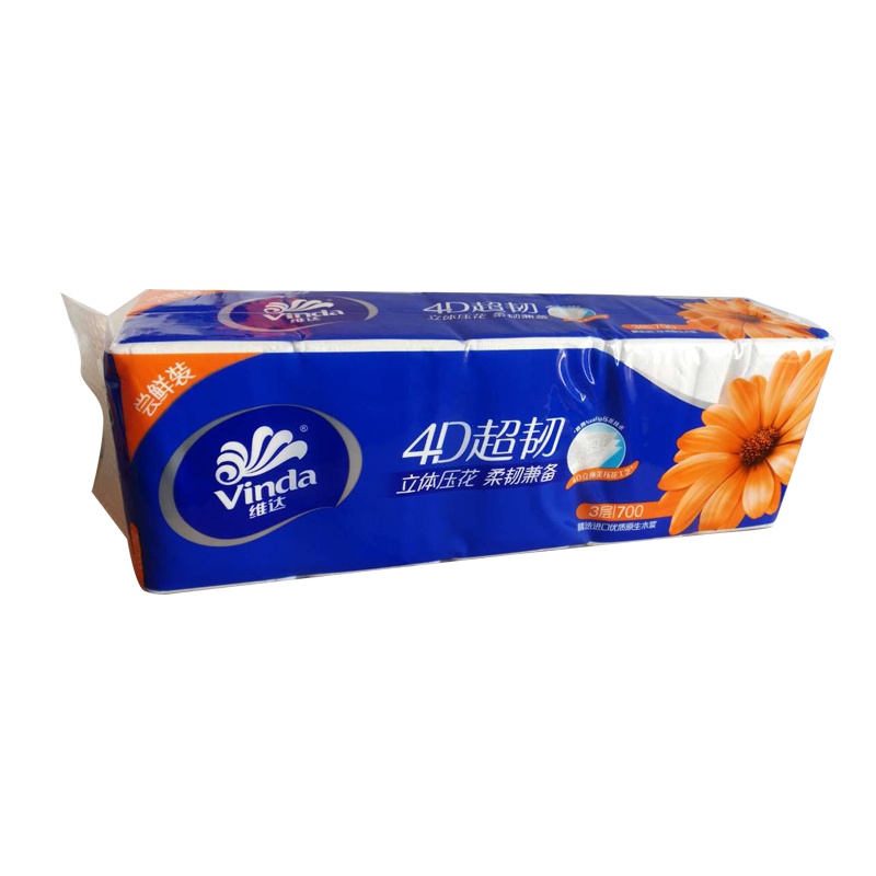 维达卷纸700g无芯长卷3层卫生纸家庭装实心厕纸妇婴手纸一提10卷10提
