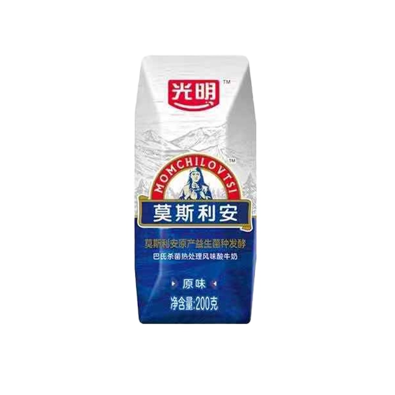 1月产光明莫斯利安原味酸奶乳酸菌早餐奶200g*12盒
