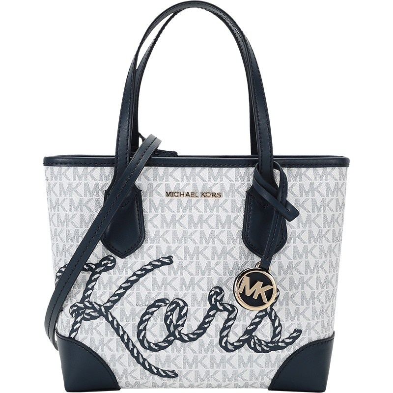 迈克·科尔斯 MICHAEL KORS MK女包 EVA系列涂层帆布手提单肩斜挎包托特包子母包30S1GV0T1B