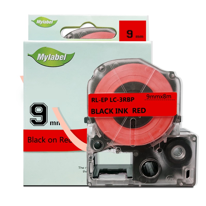 e代经典 9mm红底黑字标签色带 适用爱普生EPSON LW300;LW400;LW700;LW600P LK-3RBP