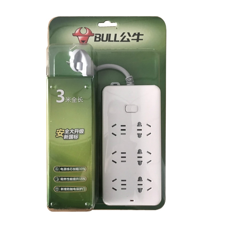 公牛 插座 插板 插排 电源总控 109K(SM) 3M 六位总控