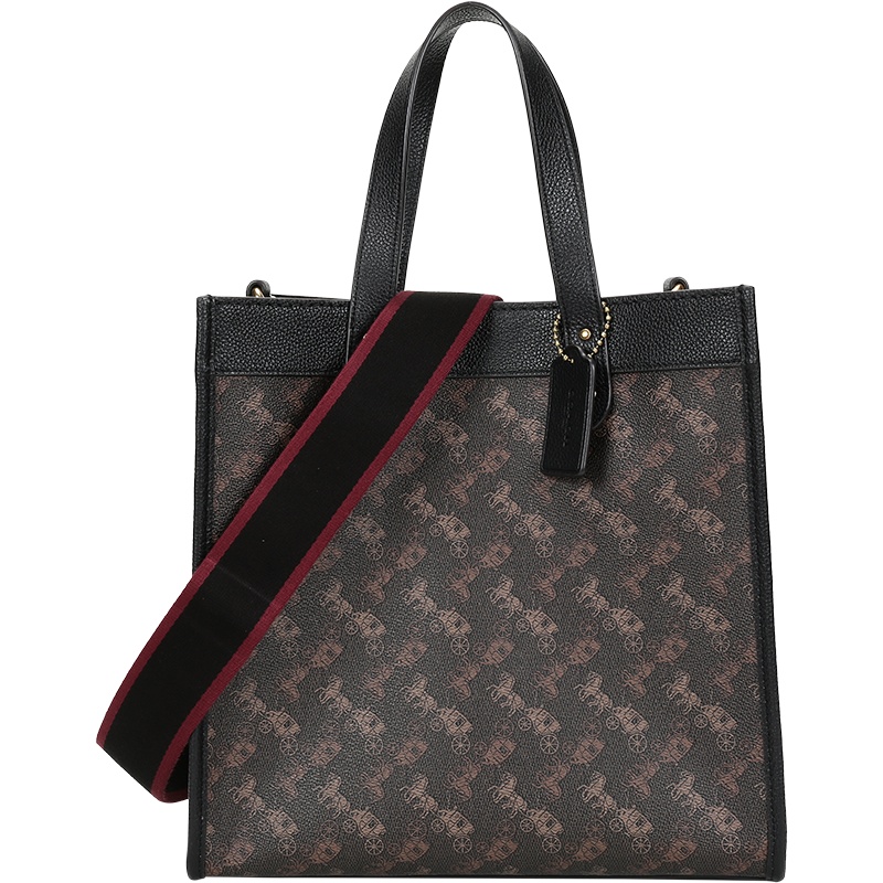 COACH 蔻驰 女士 专柜款涂层帆布配皮FIELD托特包手提单肩斜挎包 89143