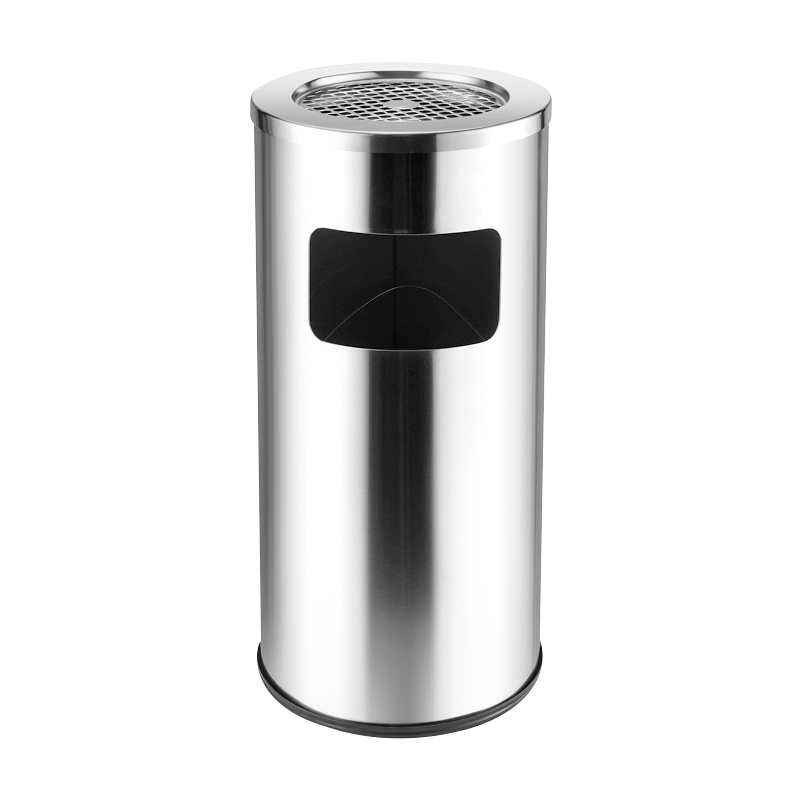 汉诺鑫威不锈钢酒店大堂垃圾桶烟蒂柱灭烟桶带烟灰缸室外吸烟区电梯口立式