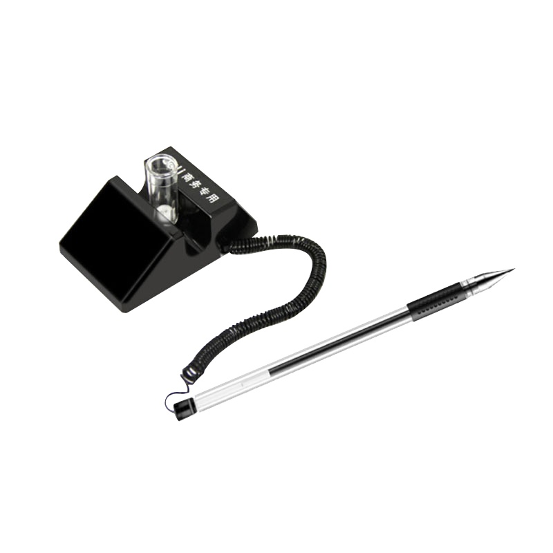 得力6791 0.5mm 台笔 旋转台笔柜台桌面专用 可粘贴台式中性笔单支 大包装 10支装