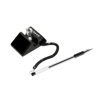 得力6791 0.5mm 台笔 旋转台笔柜台桌面专用 可粘贴台式中性笔单支 大包装 10支装