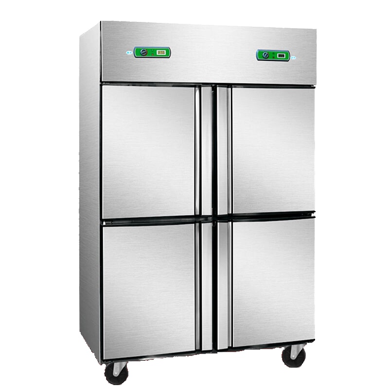 寒箭 四门商用冰箱冰柜侧开门 商用冷藏冷冻双温单温立式保鲜柜 厨房不锈钢冰柜立式冷柜 全冷藏