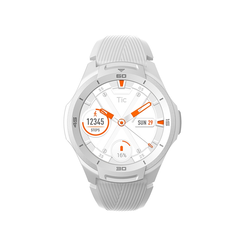 【TicWatch S2运动系列】军标运动智能手表男女 通过军标十项 5ATM 50米深度防水 自主识别运动模式 皓白
