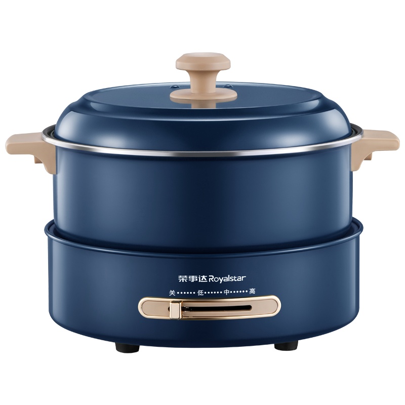 荣事达(Royalstar)RHG-B50A9电火锅国潮火锅多功能电煮电炖电热锅家用多用途5L大容量煎烤电炒锅分体不粘锅