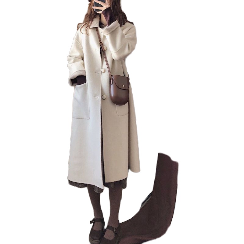 小样传奇 呢子大衣女中长款2021新款秋冬流行毛呢外套小个子赫本风加厚韩版