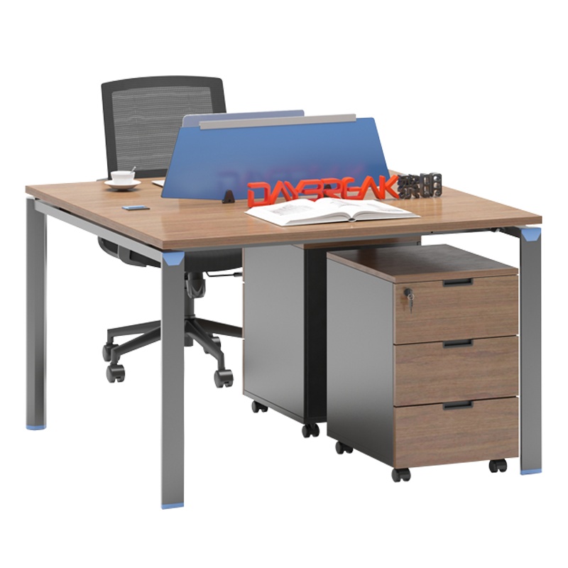 办公家具办公桌钢架桌简约现代电脑桌职员桌写字台 两人位办公桌