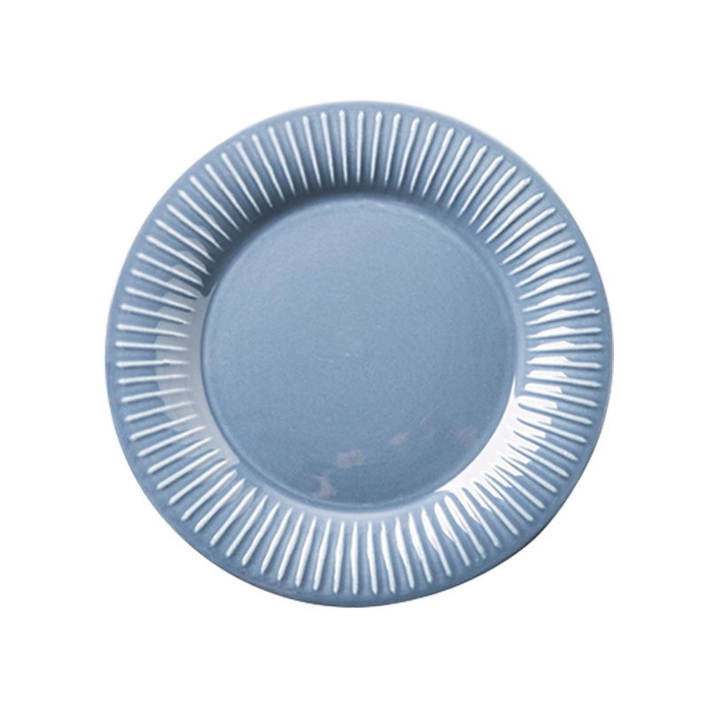 亿嘉IJARL 北欧创意简约家用碗碟盘陶瓷餐具套装 赫本8.5寸平盘灰色两只装