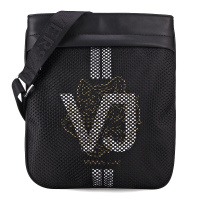 VERSACE JEANS 范思哲 春夏款 男士黑色聚酯纤维镂空挎包E1YTBB12 70892 899