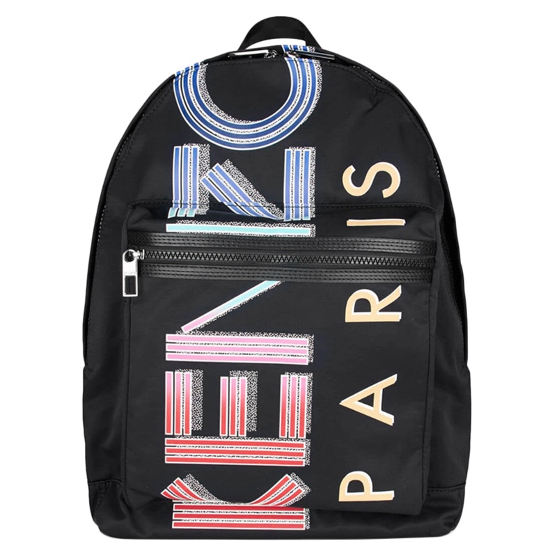 [直营]Kenzo 高田贤三 男士黑色字母logo图案双肩包 FA55SF213F26-99