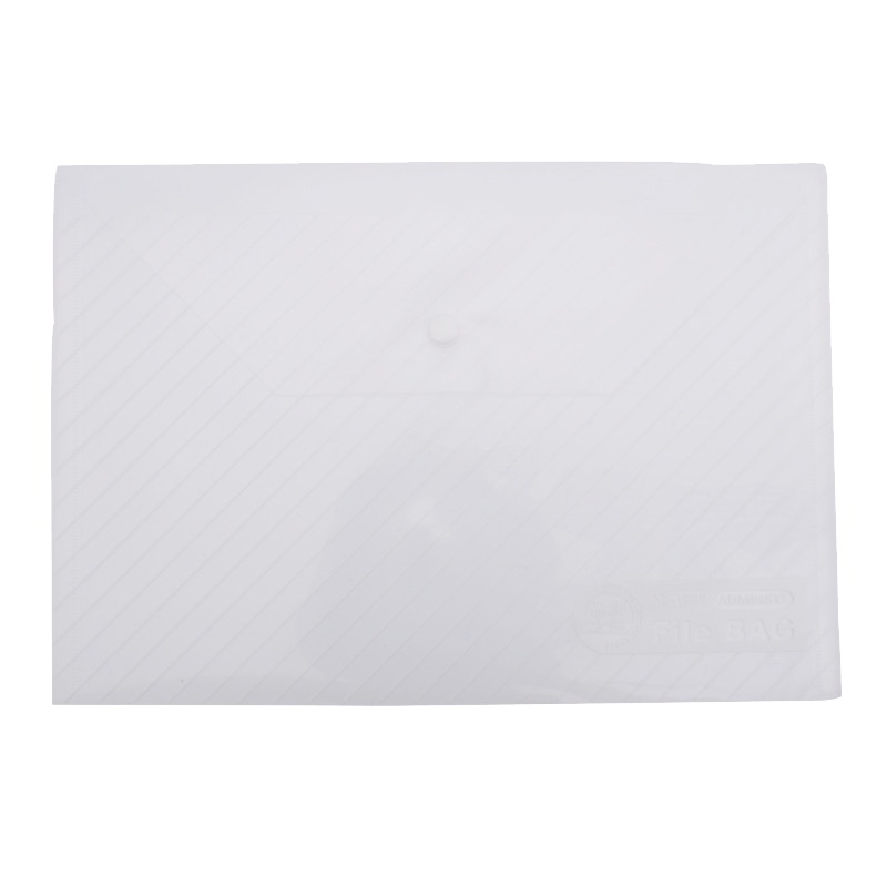 晨光(M&G)ADM94584按扣文件袋12个/包 A4斜纹透明资料袋 纽扣袋 文件袋 办公用品 文件管理