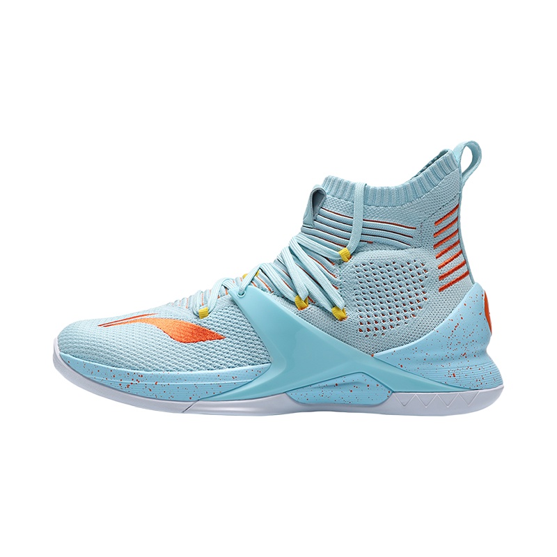 李宁篮球鞋男鞋封锁透气包裹性一体织高帮战靴ABAP057-3