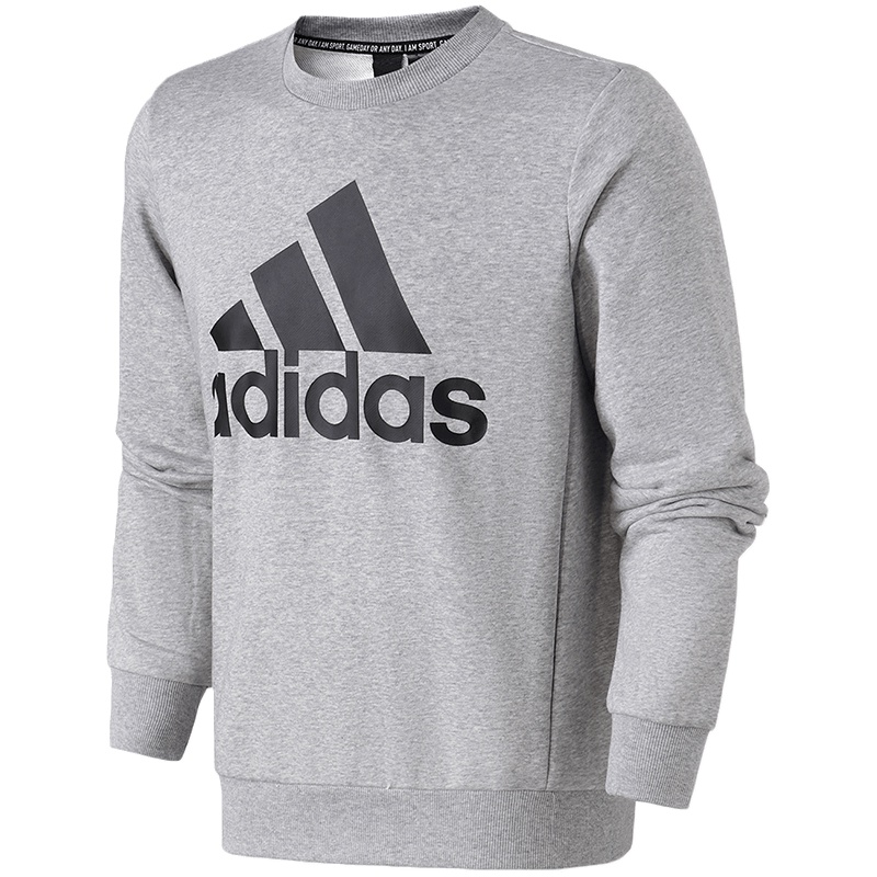 adidas男服卫衣圆领套头休闲运动服DT9937 L DT9937灰色