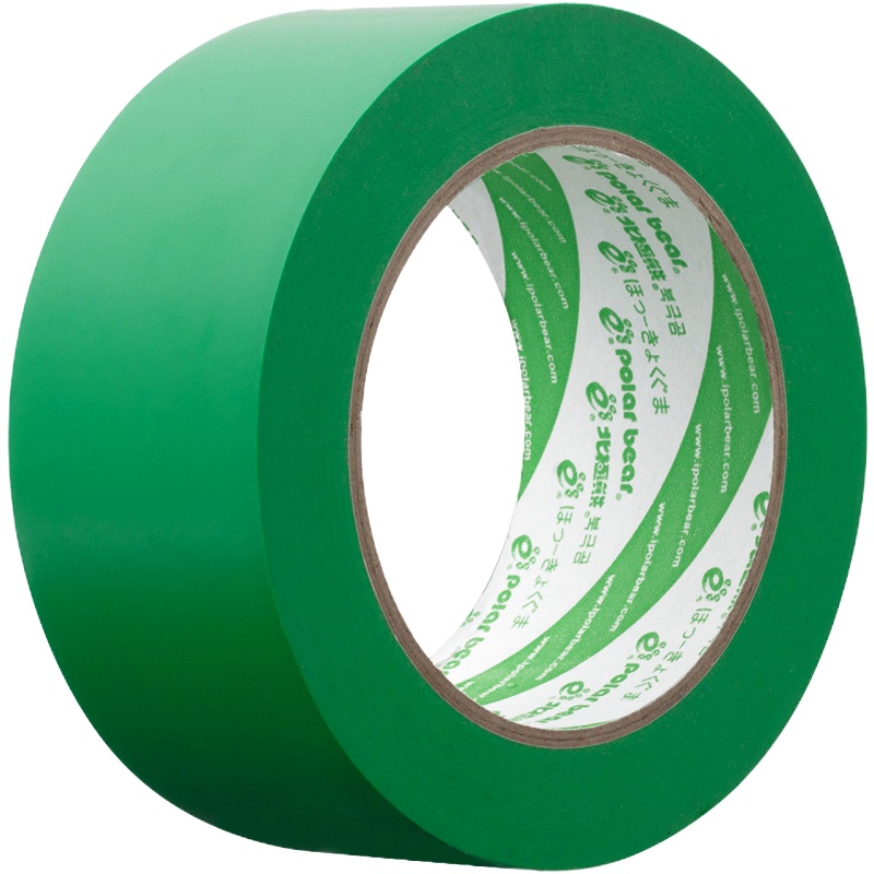PVC地线贴地胶带 地面5S定位警示胶带 绿色 48mm*33m 1卷装