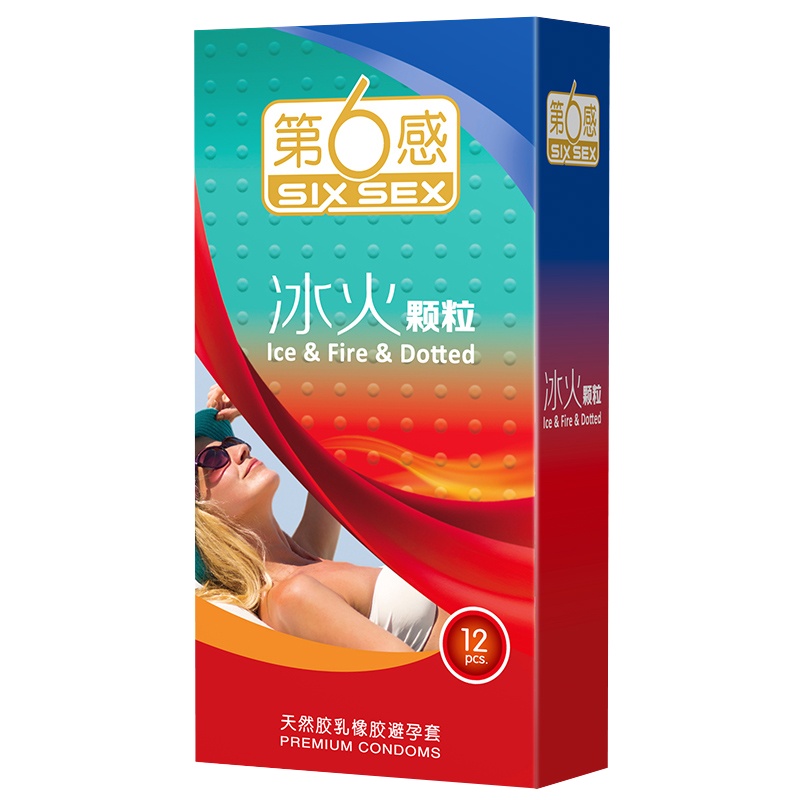 第六感冰火颗粒避孕套情趣入门情趣入门[40只]冰火颗粒16+颗粒18+孕套冰火两重天男士专用女情趣大颗粒官方正品旗舰店安