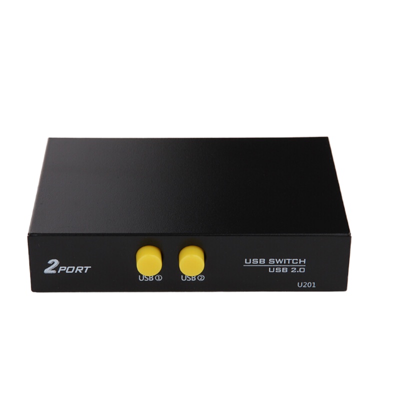 晶华 USB打印机共享器2口 USB手动切换器 二进一出 多台电脑共用打印机USB设备共享USB方口1 1个装
