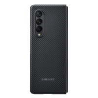 三星 Galaxy Z Fold3 5G原装手机壳W2022 W22 F9260折叠屏保护套 芳纶纤维保护壳 黑色
