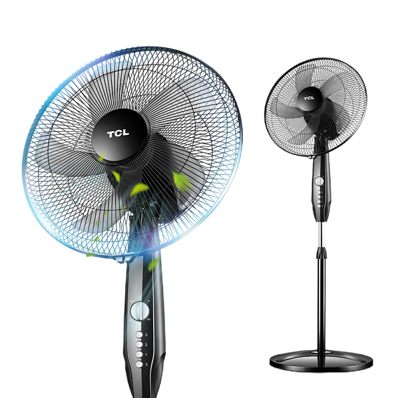 TCL TFS16D 电风扇/落地扇/家用静音风扇/五叶大风量风扇定时机械
