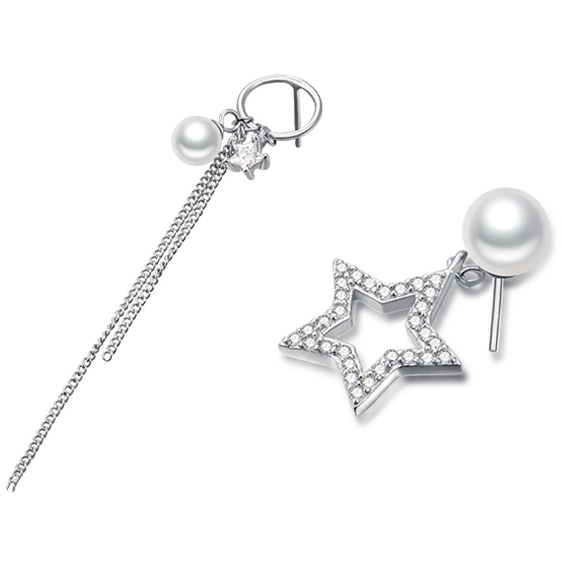 金一 银S925银 简约百搭女士仿珍珠个性耳线耳坠（定价） BGF020