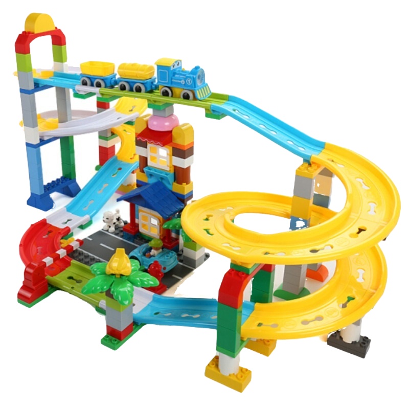 费乐 200颗粒云霄飞车轨道大颗粒积木(彩盒装) 拼装玩具男孩女孩3-6岁儿童益智拼接拼插模型创意节日礼物 兼容乐高