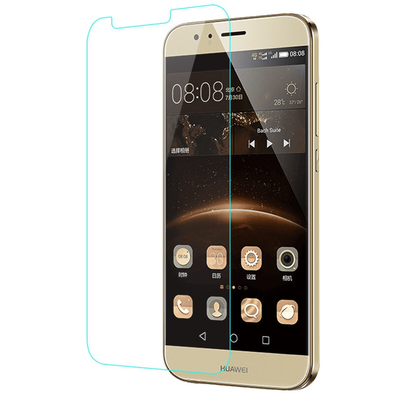 轻万适用华为g9青春版钢化膜透明玻璃手机贴膜高清前膜防指纹防摔非全屏保护膜