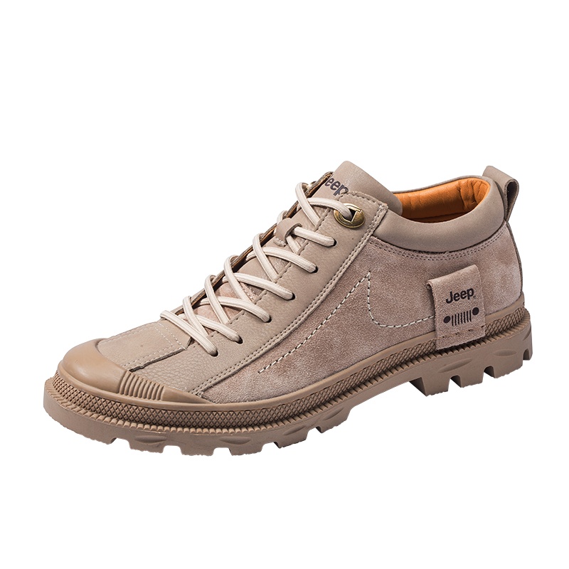 Jeep男鞋吉普反绒皮马丁靴男潮流复古低帮工装短靴
