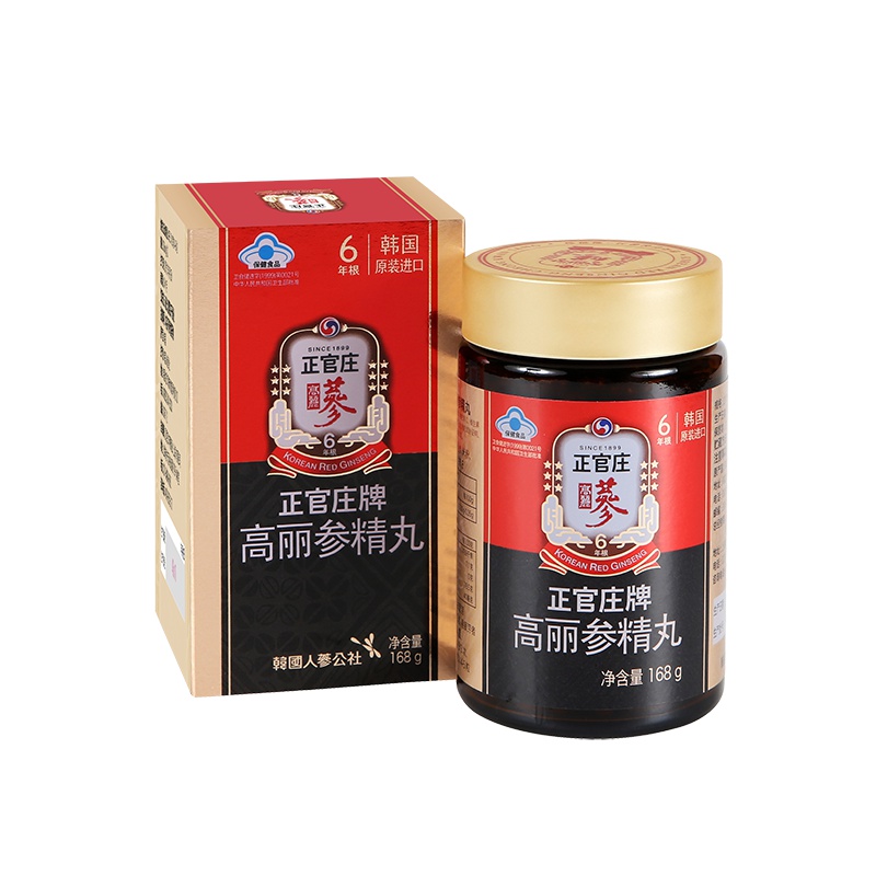 正官庄(Korean Red Ginseng)高丽参精丸168g/瓶 *2件组合共1600粒人参蜜丸 滋补礼品