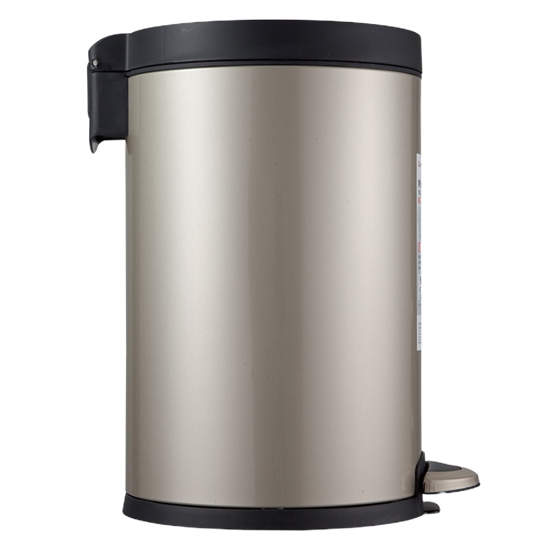 齐心(COMIX) 8L 不锈钢垃圾桶/时尚脚踏垃圾桶/清洁桶 创意静音 缓降防臭L210 单个价格
