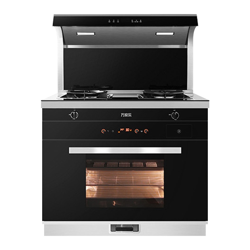 万家乐集成灶蒸烤一体灶 家用蒸箱烤箱 自动清洗 19m³大吸力 抽油烟机燃气灶具套装KLW7HB天然气