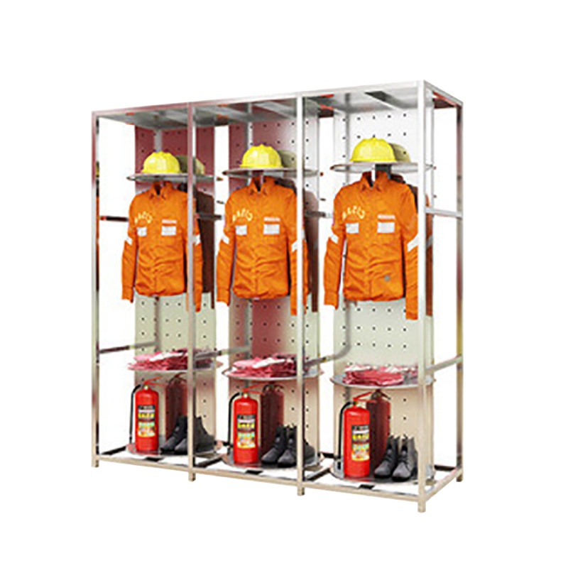 振奥 战斗消防服防化服衣架不锈钢可旋转3人位挂衣架救援队快速换装架 一人位