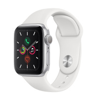 Apple Watch Series 5智能手表(GPS款 44毫米银色铝金属表壳 白色运动型表带 MWVD2CH/A)