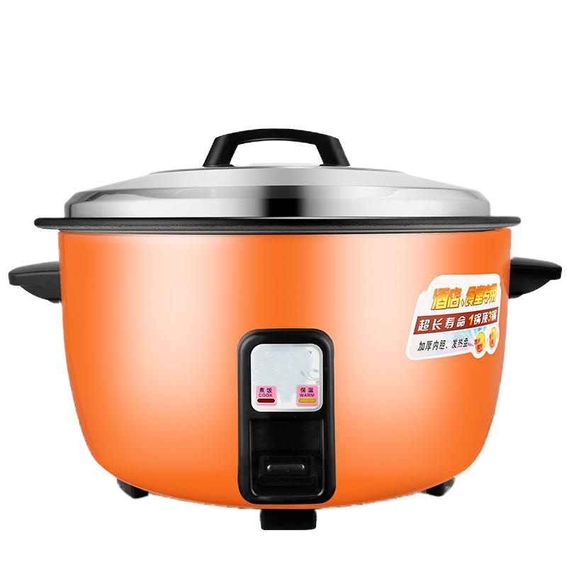 电饭煲13L18l23升超大容量时光旧巷食堂商用饭店15-20人电饭锅 13L加厚不粘锅+蒸笼/橙色