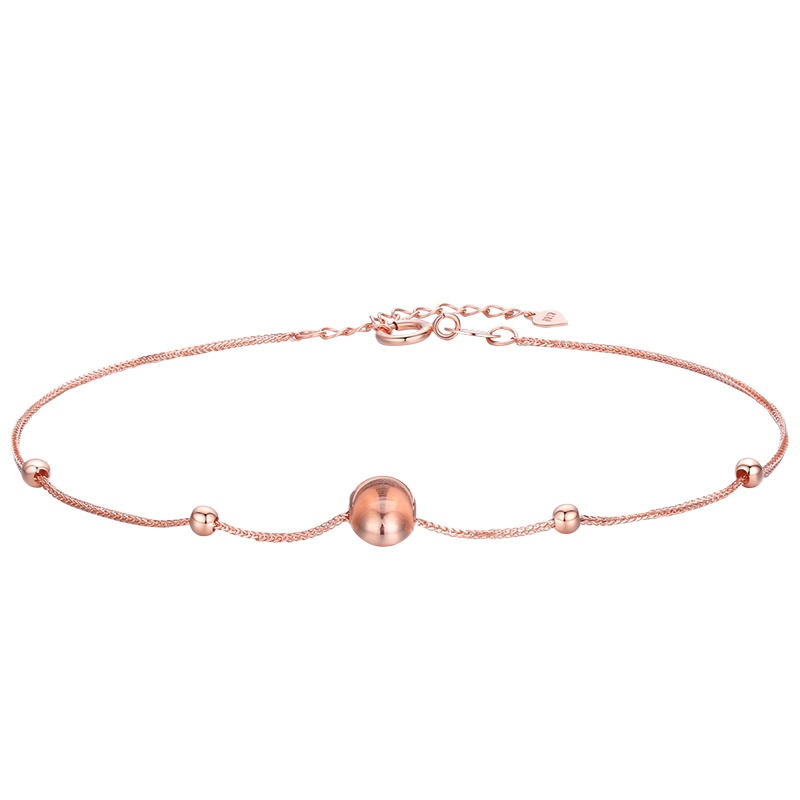 佰色传情(BRIR)轻奢正品18K金彩金手链女Au750玫瑰金手环官方手饰潮流时尚百搭韩版手饰品送女友闺蜜生日约会礼物