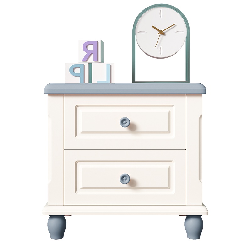 顾家家居儿童床头柜双层抽屉收纳柜储物柜简易卧室床头柜