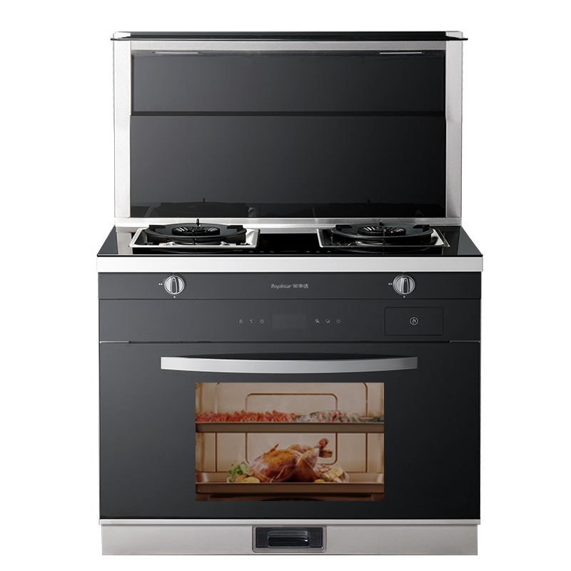 荣事达(Royalstar)JJZT-9616 家用蒸烤箱消毒柜无油空气炸一体变频节能侧吸下排大吸力一级能效集成灶天然气