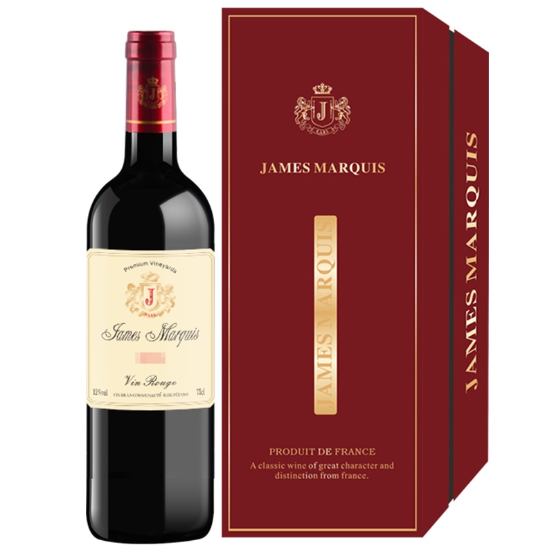 詹姆士侯爵干红葡萄酒750ml单支礼盒