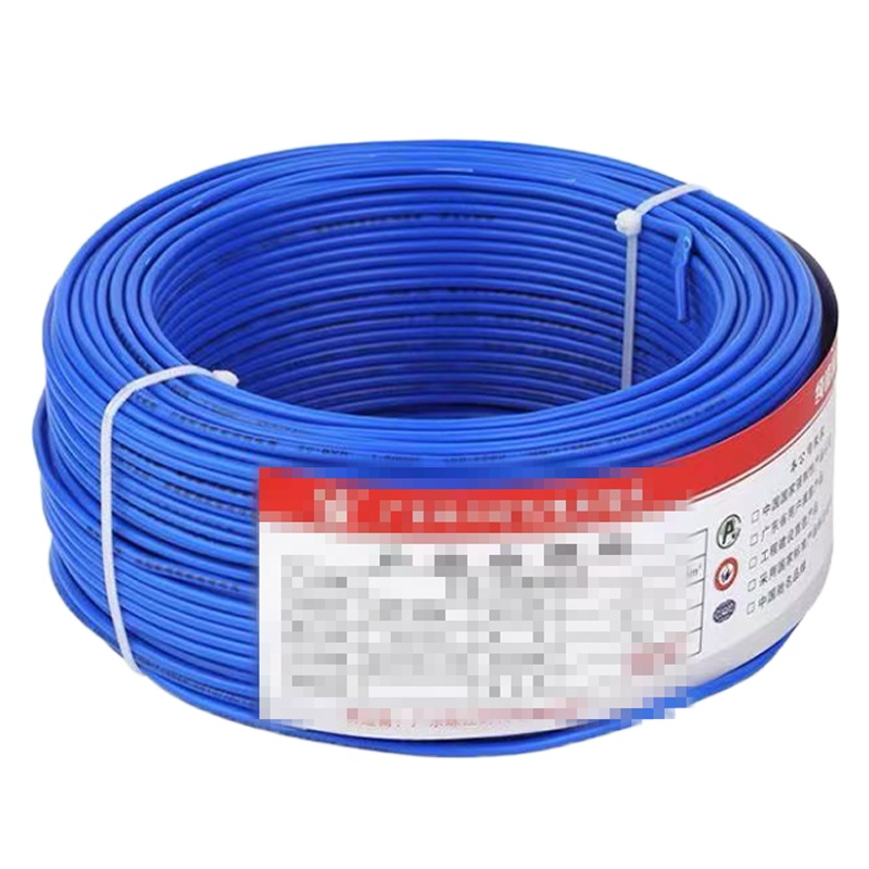 DP 珠江单芯硬芯电线 2.5蓝色 100米/卷 纯铜芯硬线