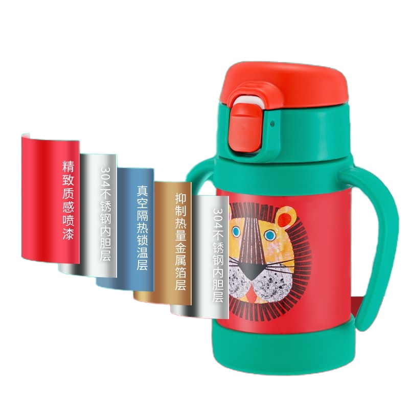 虎牌(tiger)婴幼儿童保温杯吸管真空304不锈钢水杯MCK-A28C