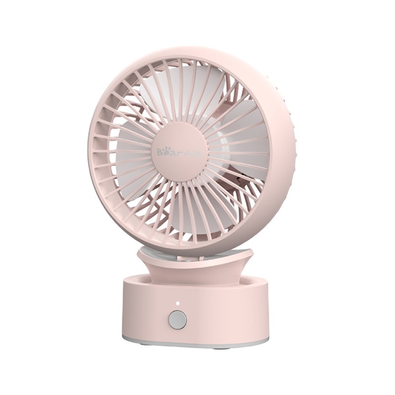 小熊USB小风扇迷你可充电办公室桌面随身便携式学生宿舍床上电扇手拿大风力桌上可爱小型网红台式电风扇