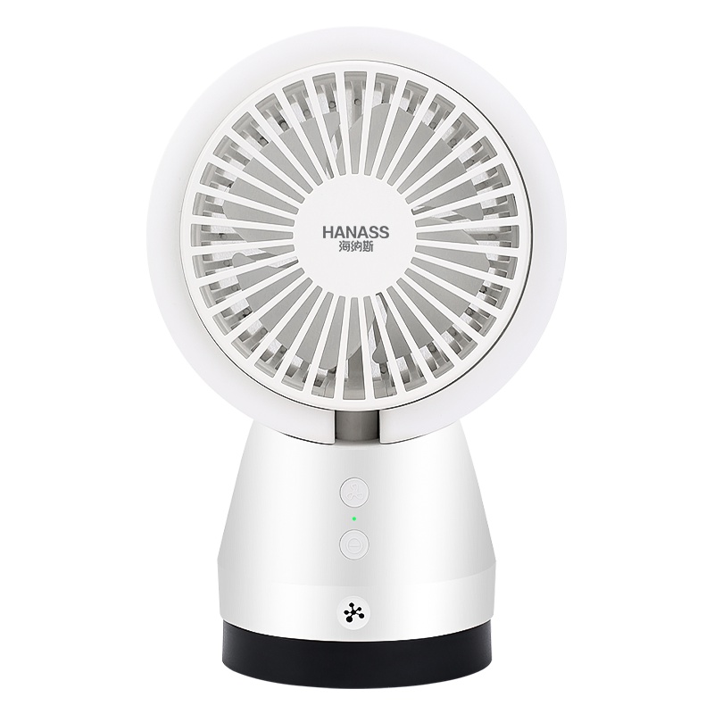 海纳斯(HANASS)电风扇JH001 桌面空气净化小风扇 办公学生台扇家用便携电扇
