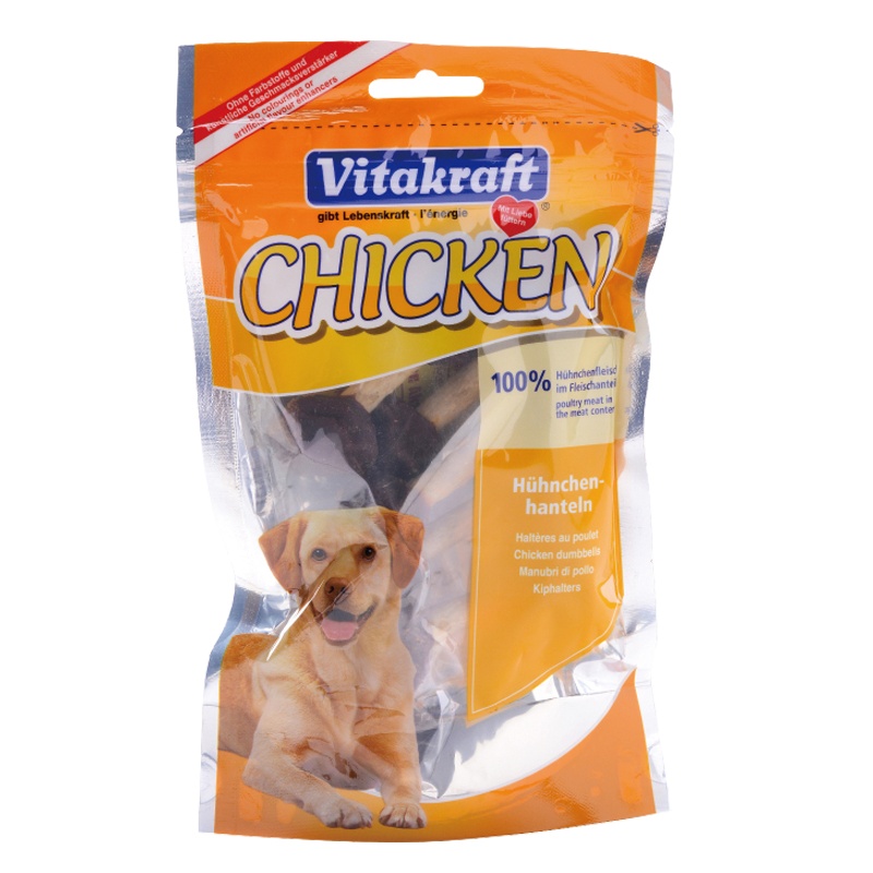 Vitakraft卫塔卡夫美味狗零食犬用鸡肉哑铃80g
