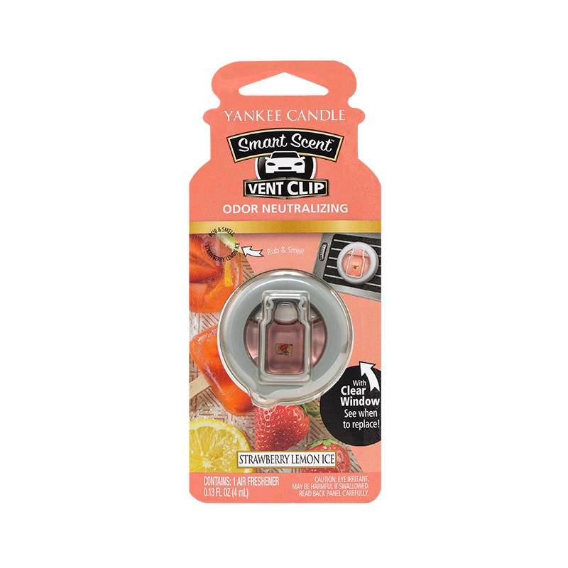 yankee candle扬基车载香氛夹进口香水奔驰宝马车内用出风口香草莓柠檬冰Strawberry Lemon Ice