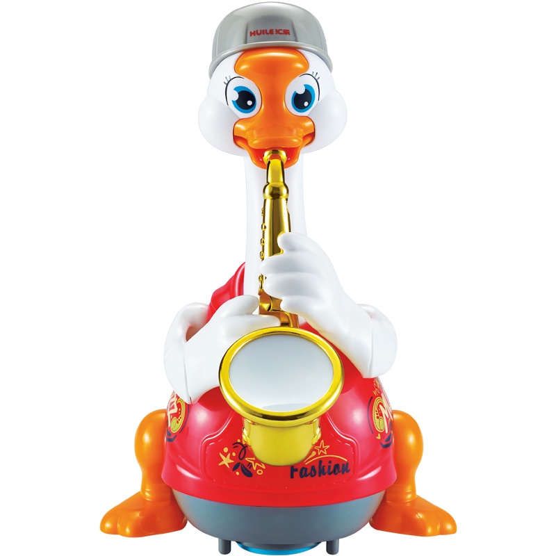 汇乐玩具(HUILE TOYS)电池版 萨克斯摇摆鹅会唱歌跳舞模仿说话 宝宝玩具 538颜色随机(电池版)